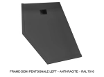Receveur de douche, sur mesure, largeur 60 à 210 cm X 60 à 100 cm, Garantie 5 ans, résine pleine masse PN24 de couleurs, LIVRAISON RAPIDE, OFFERTE